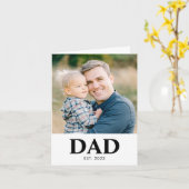 Personalized Dad Established Photo Fathers Day Kaart (Gele Bloem)