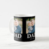 Personalized Dad Established Photo Fathers Day Koffiemok (Voorkant links)