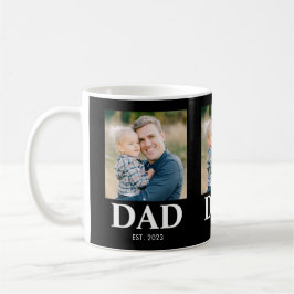 Personalized Dad Established Photo Fathers Day Koffiemok