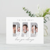 Personalized Dad Photo Card | Best Dad Ever Custom Feestdagenkaart (Staand voorkant)