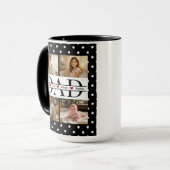 Personalized Dad Photo Collage & Kids Name Mok (Voorkant links)