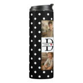 Personalized Dad Photo Collage & Kids Name Thermosbeker (Gedraaid links)