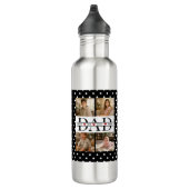 Personalized Dad Photo Collage & Kids Name Waterfles (Rechts)