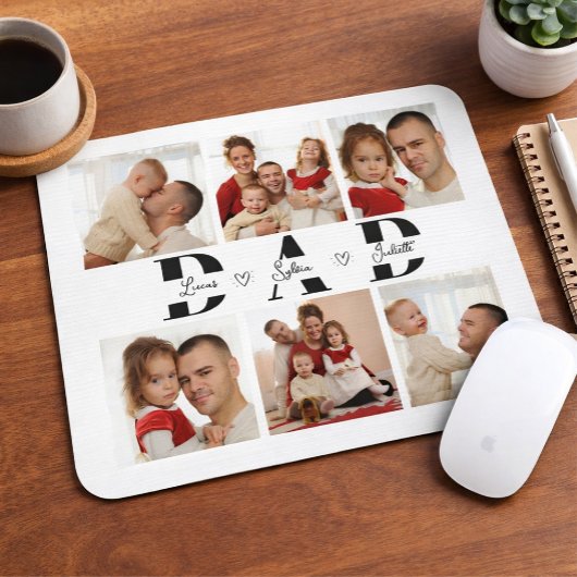 Personalized Dad Photo Collage Muismat