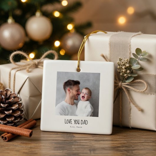 Personalized Dad Photo Ornament | Custom 