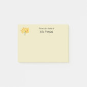 Personalized daffodil yellow Post it notes (Voorkant)