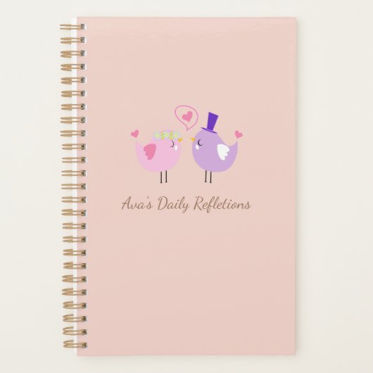 Personalized Daily Reflections Notebook - Cute  Planner (Voorkant)