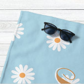 Personalized Daisy Beach Towel, Custom Beach Towel Strandlaken