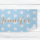 Personalized Daisy Beach Towel, Custom Beach Towel Strandlaken
