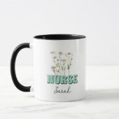 Personalized Daisy Flowers Nurse Coffee Mug  Mok (Links)