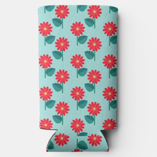 Personalized Daisy Pattern Can Cooler (Achterkant)