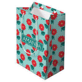 Personalized Daisy Pattern Gift Bag Medium Cadeauzakje