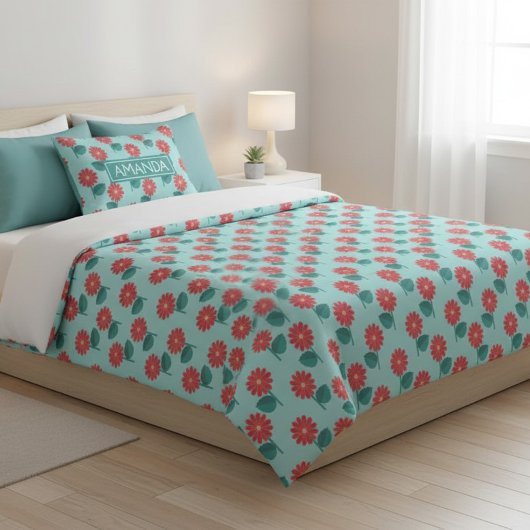 Personalized Daisy Pattern Pillowcase Kussensloop