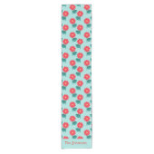 Personalized Daisy Pattern Table Runner Korte Tafelloper (Voorkant)