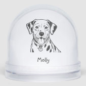 Personalized Dalmatian Dog Christmas Sneeuwbol (Voorkant)