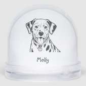 Personalized Dalmatian Dog Christmas Sneeuwbol (Achterkant)