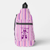Personalized Dance Bag with Name Purple Ballet  Sling Bag (Voorkant)
