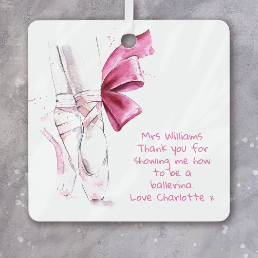 Personalized Dance Teacher Appreciation Metalen Ornament