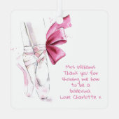 Personalized Dance Teacher Appreciation Metalen Ornament (Achterkant)