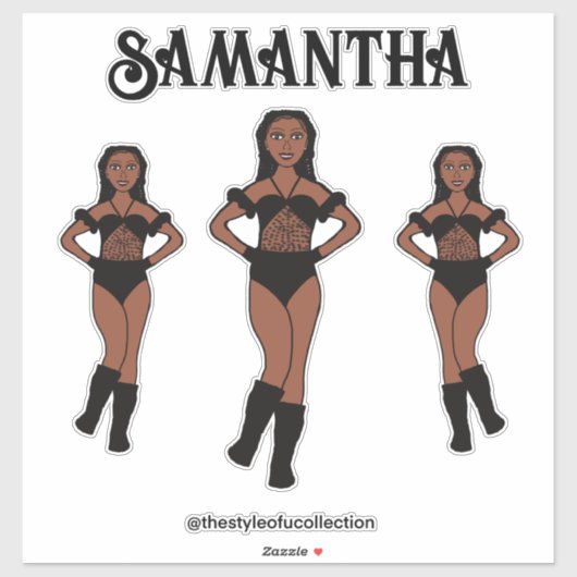 Personalized Dance Team Ebony Stones Sticker (Vel)