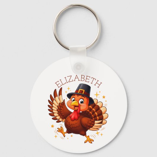 Personalized Dancing Turkey Sleutelhanger (Voorkant)