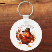 Personalized Dancing Turkey Sleutelhanger (Voorkant)