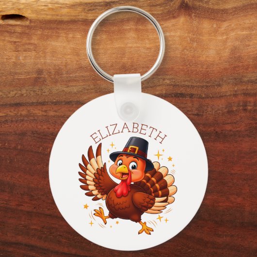 Personalized Dancing Turkey Sleutelhanger (Voorkant)