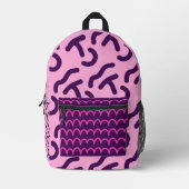 Personalized Dard Neon/Pink Fun Pattern Bedrukte Rugzak (Voorkant)