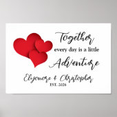 Personalized Date Together Every Day Adventure Poster (Voorkant)