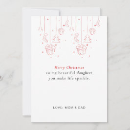 Personalized Daughter Christmas Card Feestdagenkaart