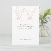 Personalized Daughter Christmas Card Feestdagenkaart (Staand voorkant)