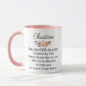 Personalized Daughter In Law Religious Poem Floral Mok (Links)