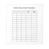 Personalized Debt Snowball Tracker Notepad Notitieblok (Voorkant)