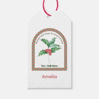 Personalized December Birth Month Flower Cadeaulabel
