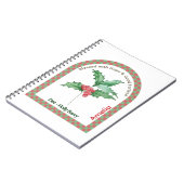 Personalized December Birth Month Flower Notebook Notitieboek (Linkerzijde)
