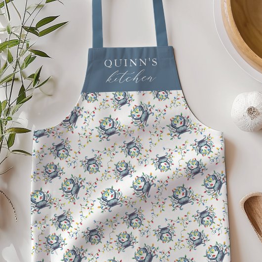 Personalized Deck the Claws Coastal Crab Christmas Schort