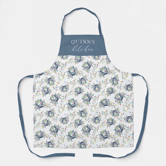 Personalized Deck the Claws Coastal Crab Christmas Schort (Voorkant)