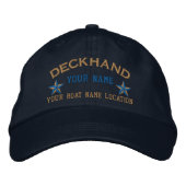 Personalized Deckhand Stars Ball Cap Embroidery Geborduurde Pet (Voorkant)