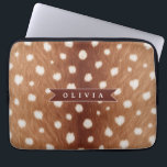 Personalized Deer Print Neutral Aesthetic Gifts Laptop Sleeve<br><div class="desc">With this adorable personalized deer print collection, you can incorporate a little bit of the wild into your daily life. These designs are ideal for anyone who like nature, woodland themes, or distinctive, personalized presents. They are inspired by the graceful beauty of deer and their recognizable spotted coats. You may...</div>