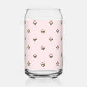 Personalized Delicate Botanical Floral Romantic Blikvorm Glas (Achterkant)