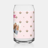 Personalized Delicate Botanical Floral Romantic Blikvorm Glas (Links)