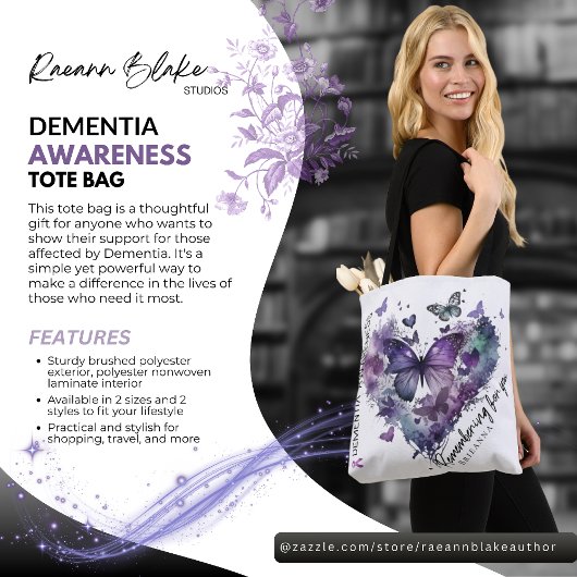 Personalized Dementia Awareness Tote Bag
