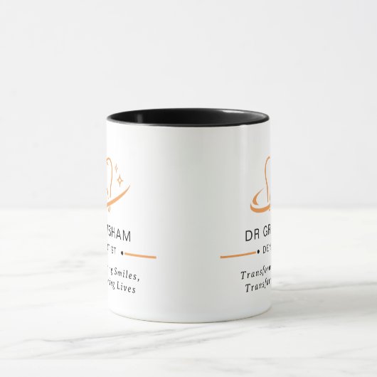 Personalized Dentist Logo Coffee Mug Mok (Midden)