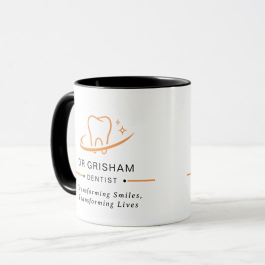 Personalized Dentist Logo Coffee Mug Mok (Voorkant links)