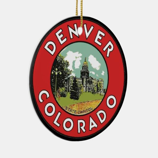 PERSONALIZED Denver CO Keramisch Ornament (Rechts)