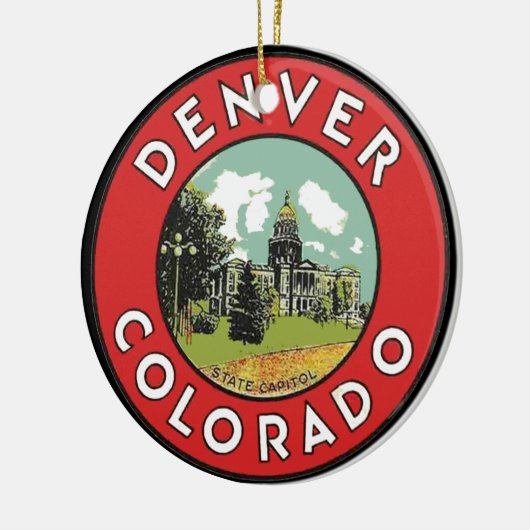 PERSONALIZED Denver CO Keramisch Ornament (Links)