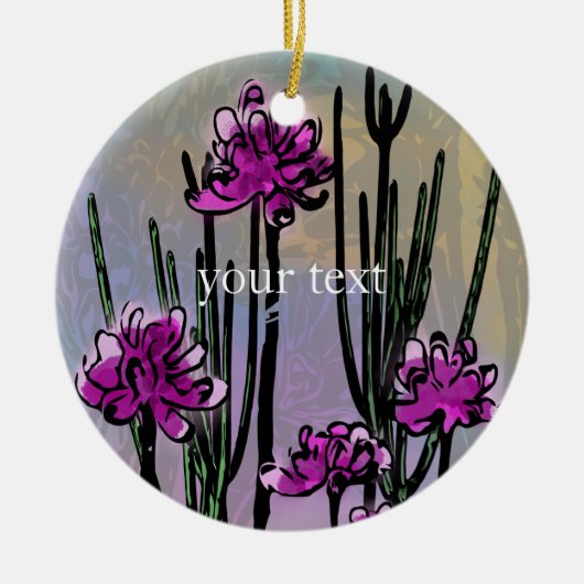 Personalized Desert Bloom Art Keepsake Ornament (Voorkant)