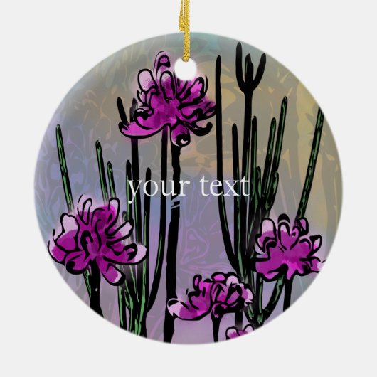 Personalized Desert Bloom Art Keepsake Ornament (Achterkant)