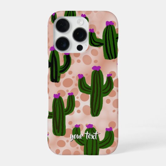Personalized Desert Orange Cacti Phone Case iPhone Hoesje (Achterkant)