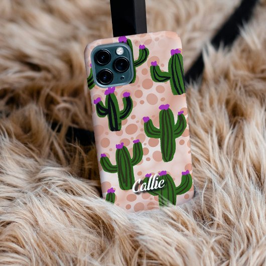 Personalized Desert Orange Cacti Phone Case iPhone Hoesje